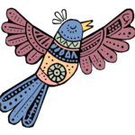 Icona d'un ocell dibuixat